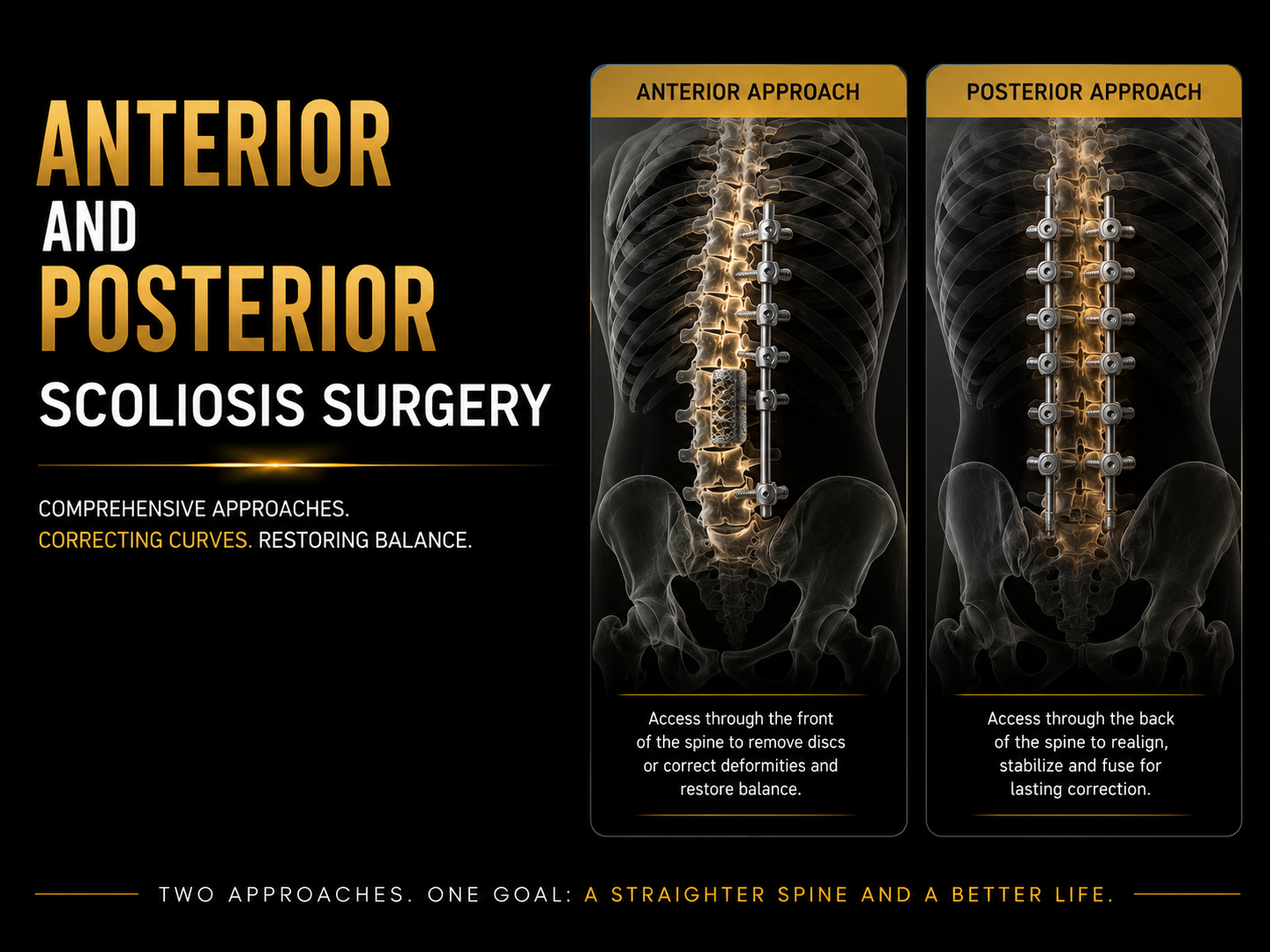ANTERIOR AND POSTERIOR SCOLIOSIS SURGERY